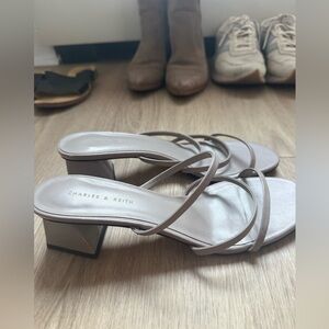 Charles & Keith Taupe Strappy Heels